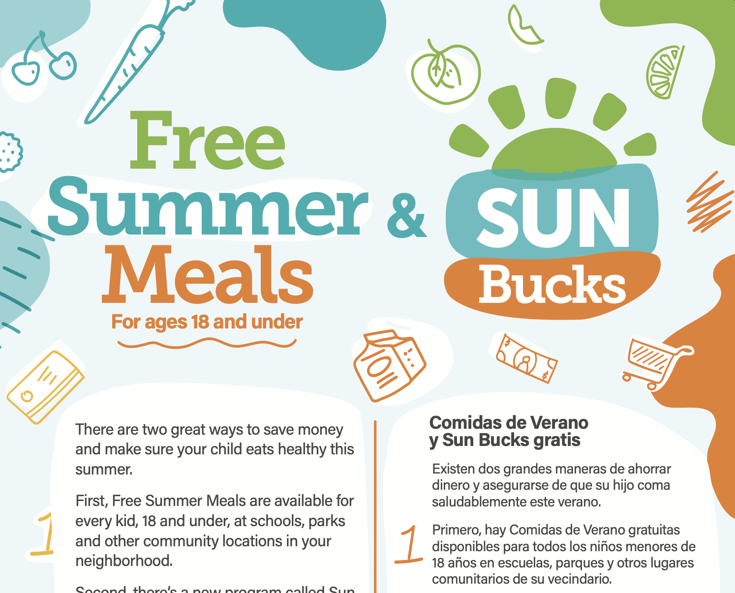Free Summer Meals & Sunbucks flyer
